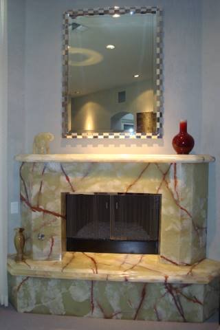 marble fireplace