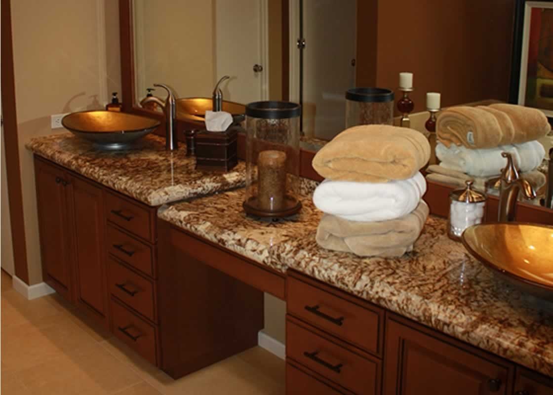 Golden Lace Bath Countertop