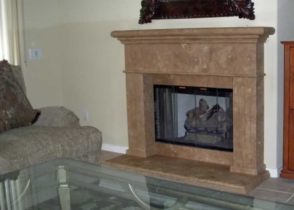 Scalloped fireplace