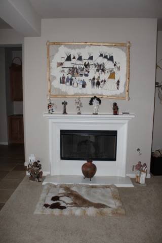 fireplace marble finish