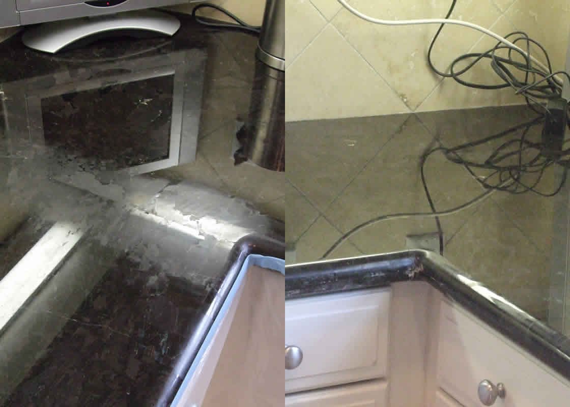 Antique Brown Granite Seal Repair